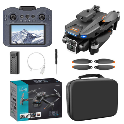 Квадрокоптер S158 MAX на пульті з екраном, GPS FPV 4K до 2 км 20 хв