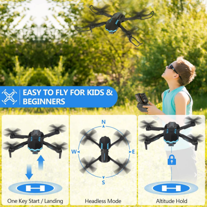 Квадрокоптер X6 дрон з камерою 4К HD FPV, до 100 м. 30 хв. польоту + кейс (3 акумулятори)
